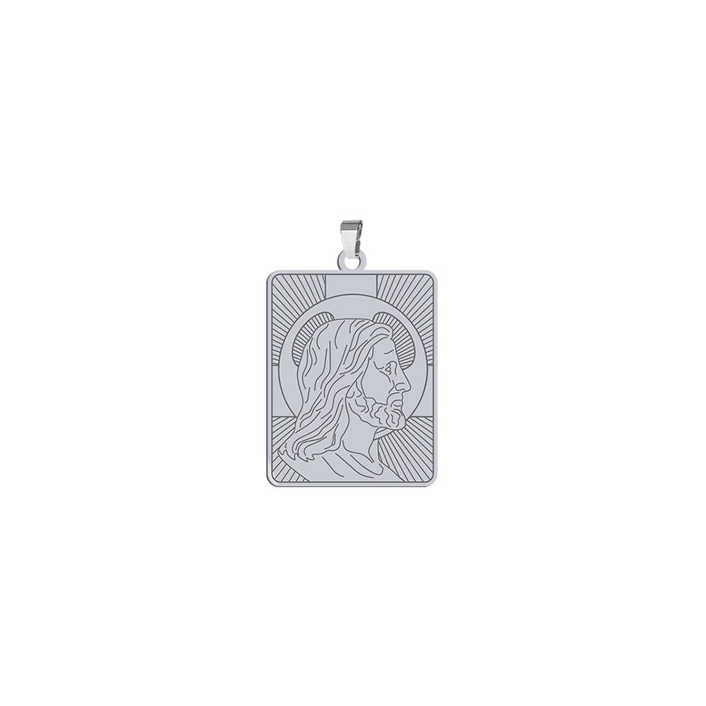 Medalik Pan Jezus srebro  pozłacane GRAWER GRATIS