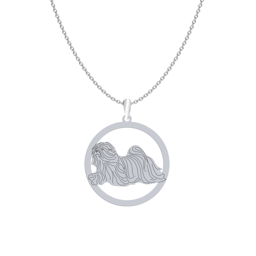 Silver Lhasa Apso necklace, FREE ENGRAVING - MEJK Jewellery