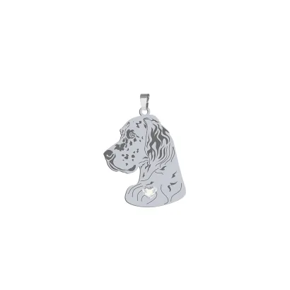 Silver English Setter pendant, FREE ENGRAVING - MEJK Jewellery