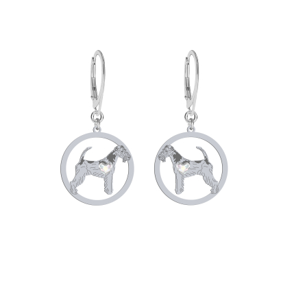 Silver Wire Fox Terrier earrings, FREE ENGRAVING - MEJK Jewellery