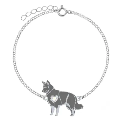 Silver Chodský pes bracelet with a heart, FREE ENGRAVING - MEJK Jewellery