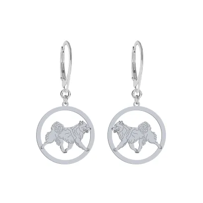 Silver Thai Bangkaew Dog engraved earrings - MEJK Jewellery