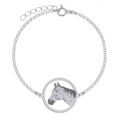 Silver Appaloosa Horse bracelet, FREE ENGRAVING - MEJK Jewellery