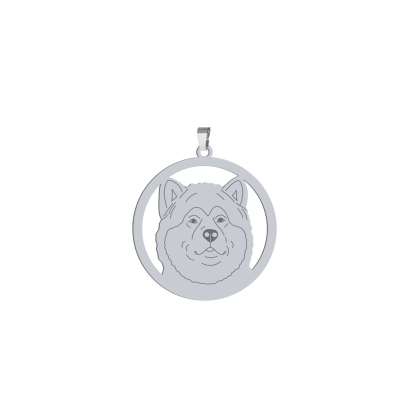 Zawieszka z psem grawerem Alaskan Malamute srebro - MEJK Jewellery