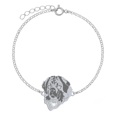 Bransoletka Moskiewski pies stróżujący srebro platynowane pozłacane GRAWER GRATIS - MEJK Jewellery