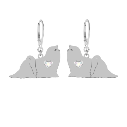 Silver Maltese engraved earrings - MEJK Jewellery