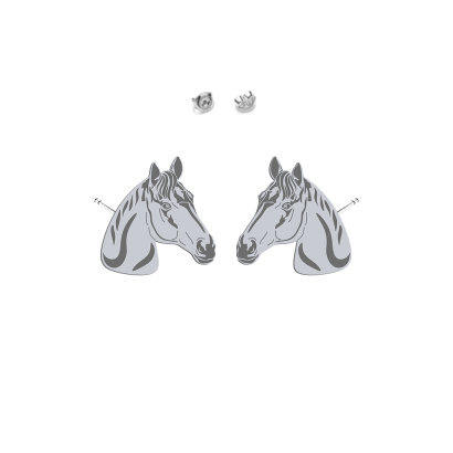 Silver Trakehner Horse earrings - MEJK Jewellery