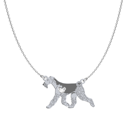 Naszyjnik Airedale Terrier srebro 925 GRAWER GRATIS - MEJK Jewellery