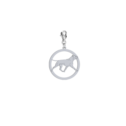 Charms z psem grawerem American Staffordshire Terrier - Amstaff srebro - MEJK Jewellery