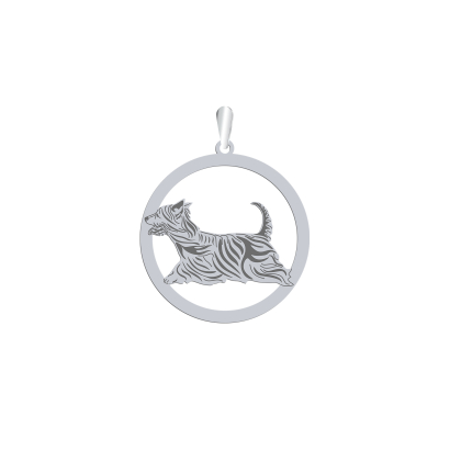 Zawieszka z psem  Australijski Silky Terrier srebro GRAWER GRATIS - MEJK Jewellery