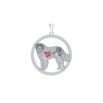 Silver Tornjak engraved pendant with a heart - MEJK Jewellery