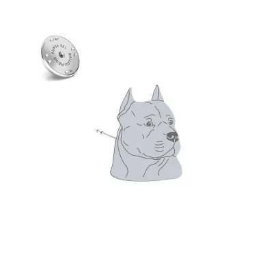 Amstaff American Staffordshire Terrier Wpinka srebro - MEJK Jewellery