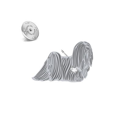 Silver Lhasa Apso pin - MEJK Jewellery