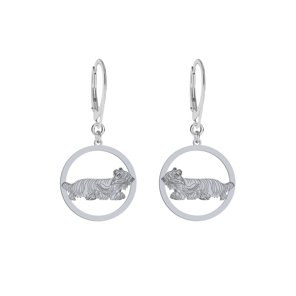 Kolczyki z psem Skye Terrier srebro GRAWER GRATIS - MEJK Jewellery