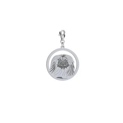 Silver Pekingese charms, FREE ENGRAVING - MEJK Jewellery