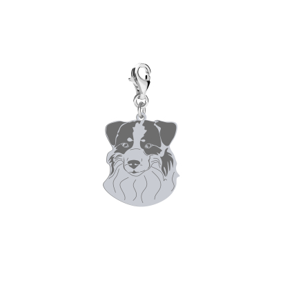 Charms z psem Miniaturowy Owczarek Amerykański srebro GRAWER GRATIS - MEJK Jewellery