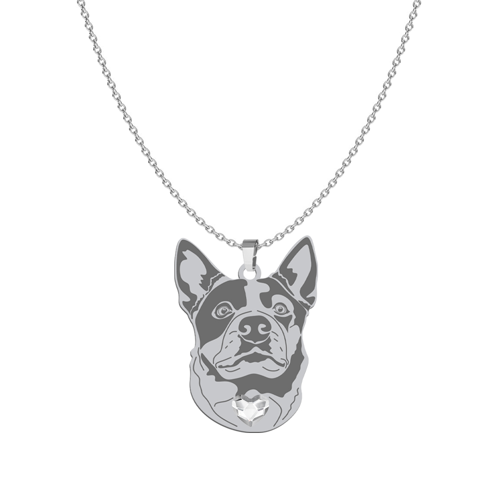 Silver Australian Cattle Dog engraved necklace - MEJK Jewellery