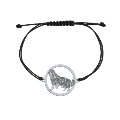 Silver Hovawart string bracelet, FREE ENGRAVING - MEJK Jewellery