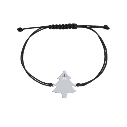 Twine bracelet CHRISTMAS TREE with  crystal, BRCB 59sz