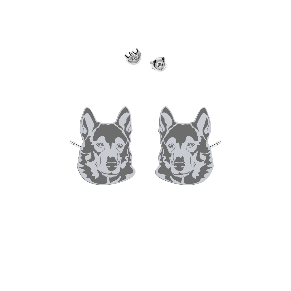 Silver West Siberian Laika earrings - MEJK Jewellery