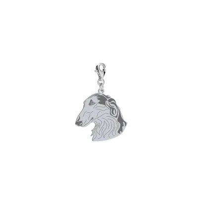 Silver Borzoj charms, FREE ENGRAVING - MEJK Jewellery