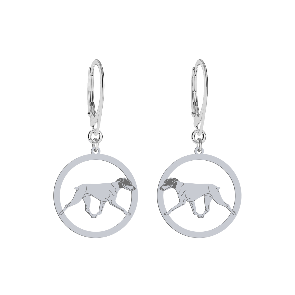 Silver Japanese Terrier engraved earrings - MEJK Jewellery