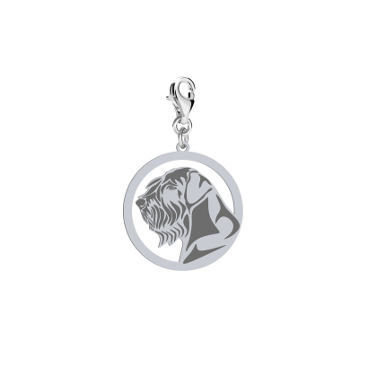 Silver Giant Schnauzer engraved charms - MEJK Jewellery
