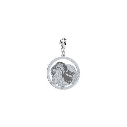 Charms z psem Spaniel Kontynentalny Miniaturowy srebro GRAWER GRATIS - MEJK Jewellery