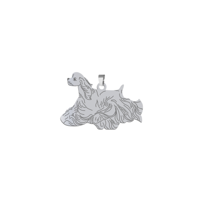 Zawieszka z psem Cocker Spaniel Amerykański srebro GRAWER GRATIS - MEJK Jewellery