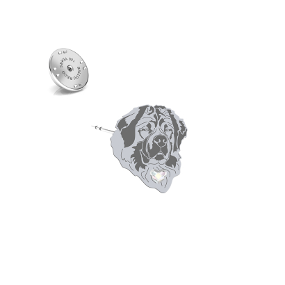 Wpinka Moskiewski pies stróżujący biżuteria srebro platynowane pozłacane - MEJK Jewellery