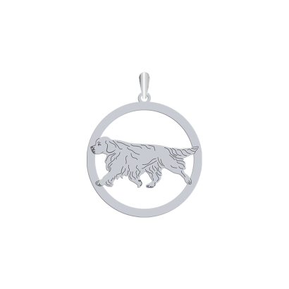 Silver Clumber Spaniel pendant, FREE ENGRAVING - MEJK Jewellery