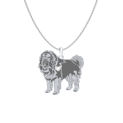 Silver Caucasian Shepherd Dog neckalce, FREE ENGRAVING - MEJK Jewellery