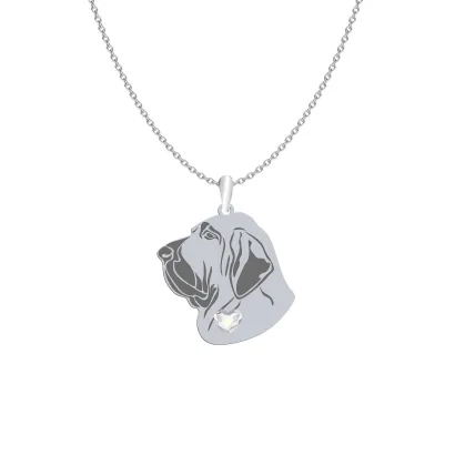 Silver Fila Brasileiro necklace, FREE ENGRAVING - MEJK Jewellery