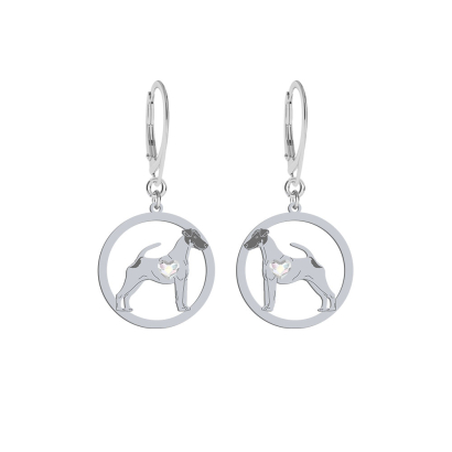 Silver Smooth Fox Terrier engraved earrings - MEJK Jewellery
