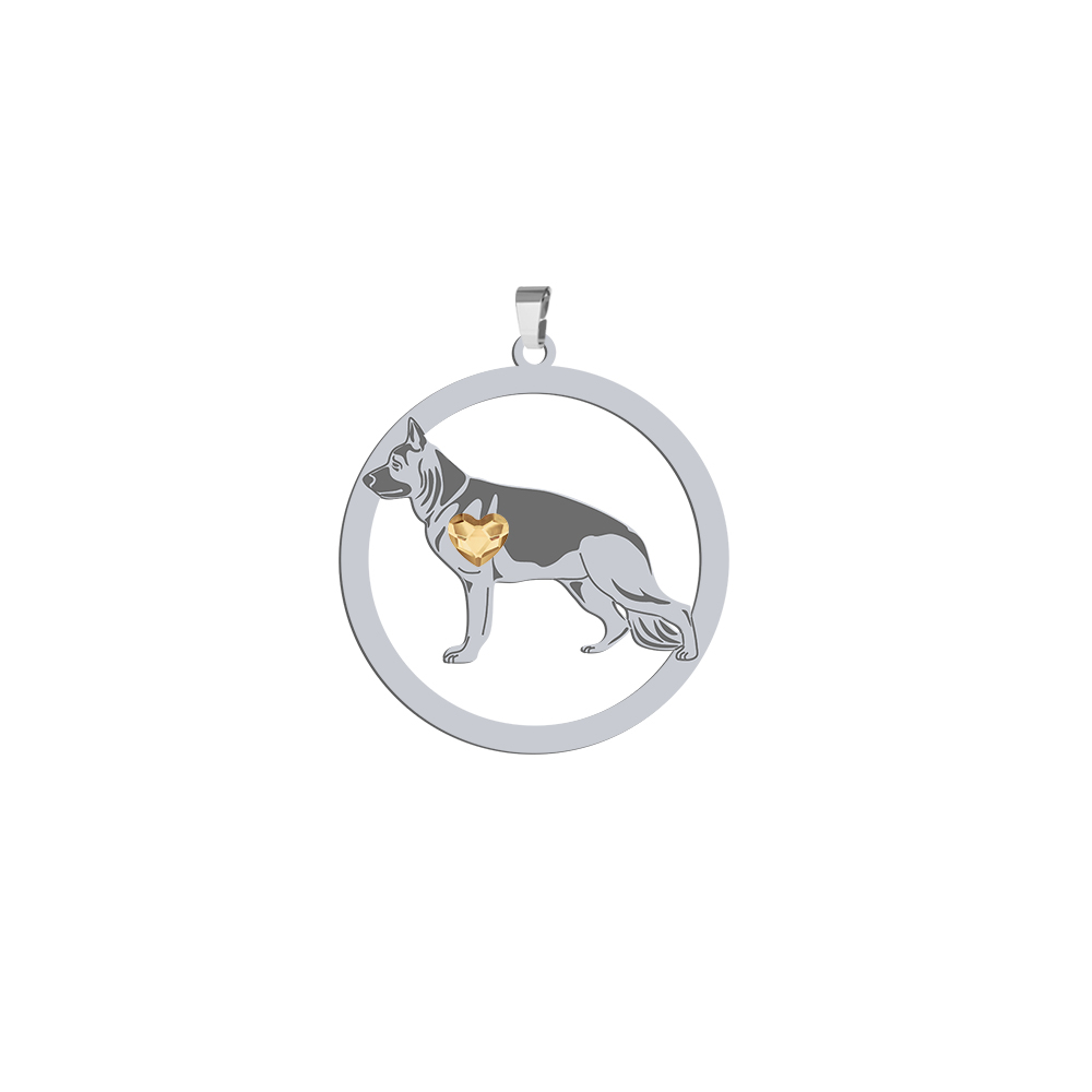 Silver German Shepherd pendant, FREE ENGRAVING - MEJK Jewellery