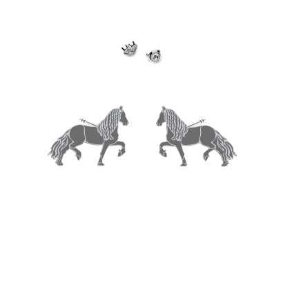 Silver Friesian Horse earrings - MEJK Jewellery