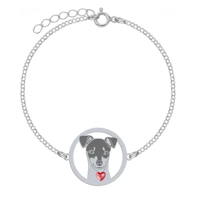 Bransoletka z psem Terrier Japoński srebro GRAWER GRATIS - MEJK Jewellery