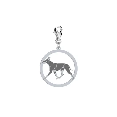 Silver English Toy Terrier engraved charms - MEJK Jewellery