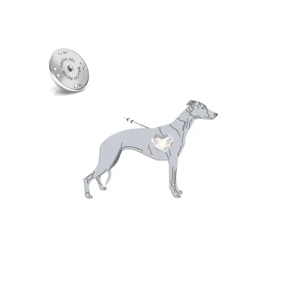 Silver Whippet pin - MEJK Jewellery