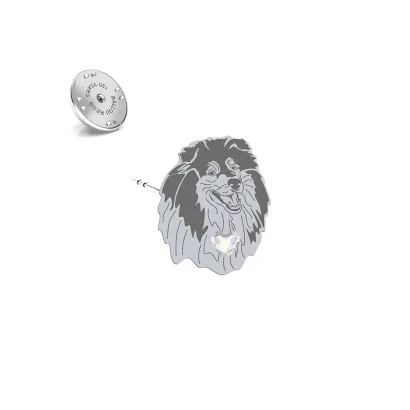 Silver Collie pin - MEJK Jewellery