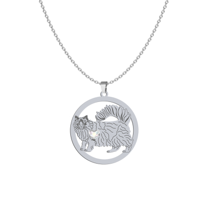 Silver Ragdoll Cat necklace, FREE ENGRAVING - MEJK Jewellery