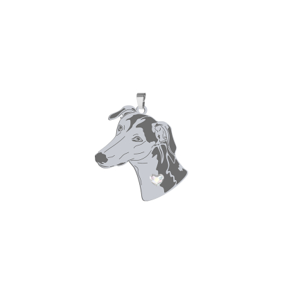 Silver Polish Greyhound engraved pendant - MEJK Jewellery