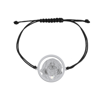 Silver Havanese string bracelet, FREE ENGRAVING - MEJK Jewellery