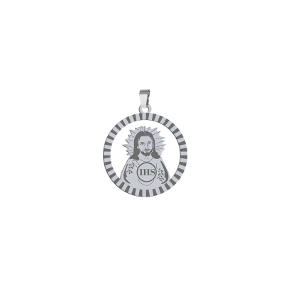Medalik z Panem Jezusem srebro DEDYKACJA GRAWER GRATIS