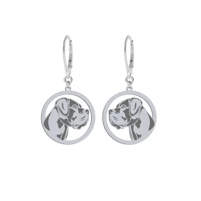 Silver Cane Corso earrings, FREE ENGRAVING - MEJK Jewellery