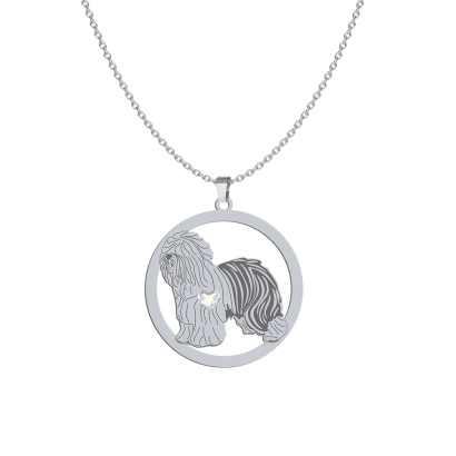 Silver Old English Sheepdog necklace, FREE ENGRAVING - MEJK Jewellery