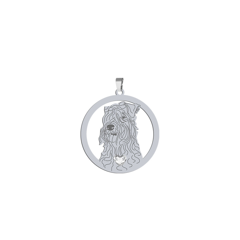Silver Irish Soft-coated Wheaten Terrier pendant, FREE ENGRAVING - MEJK Jewellery