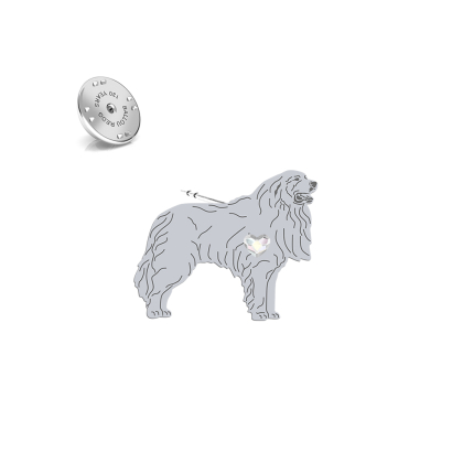 Silver Pyrenean Mountain Dog pin - MEJK Jewellery