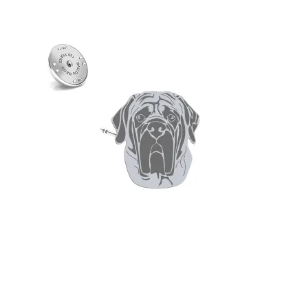 Silver English Mastiff pin - MEJK Jewellery