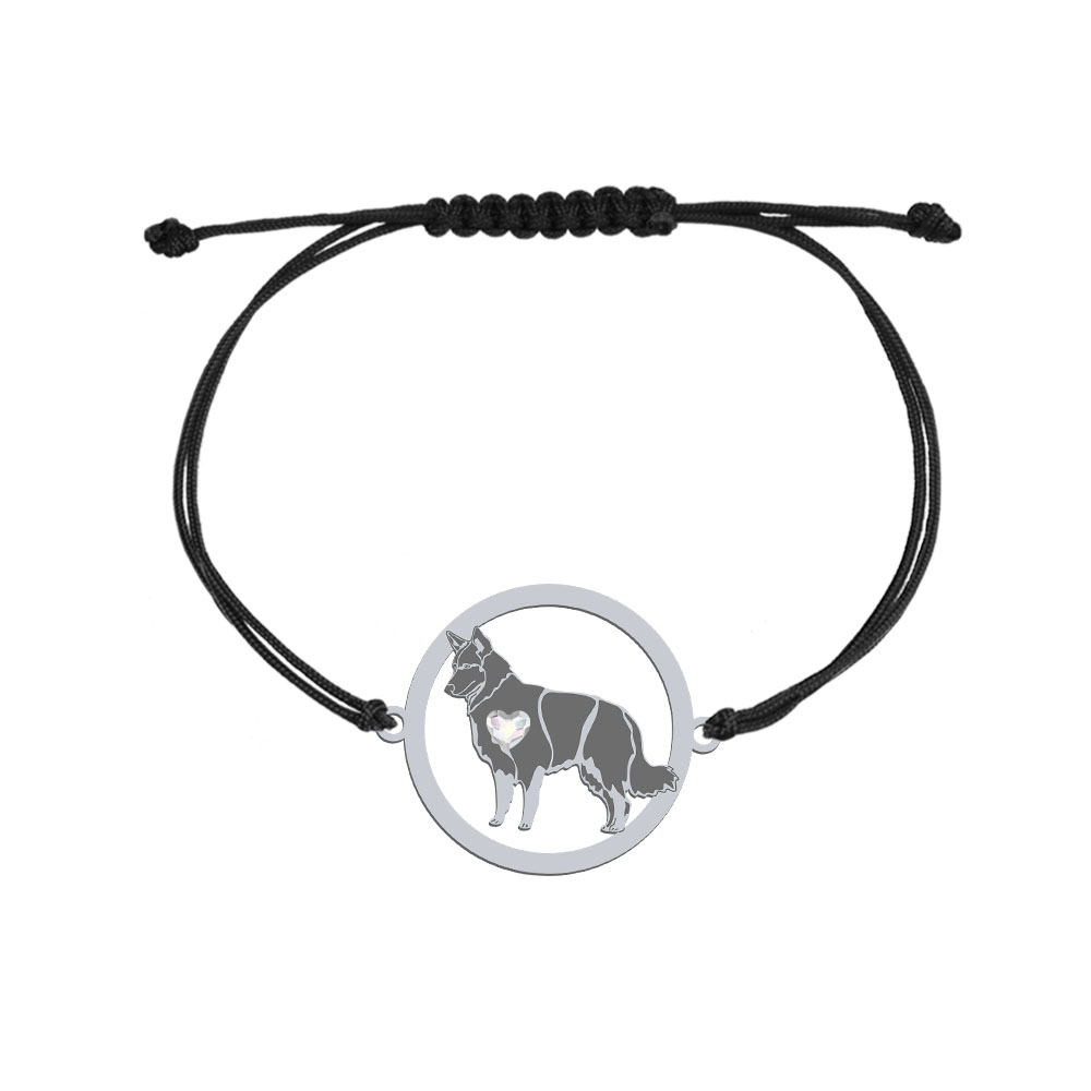 Silver Chodský pes engraved string bracelet - MEJK Jewellery
